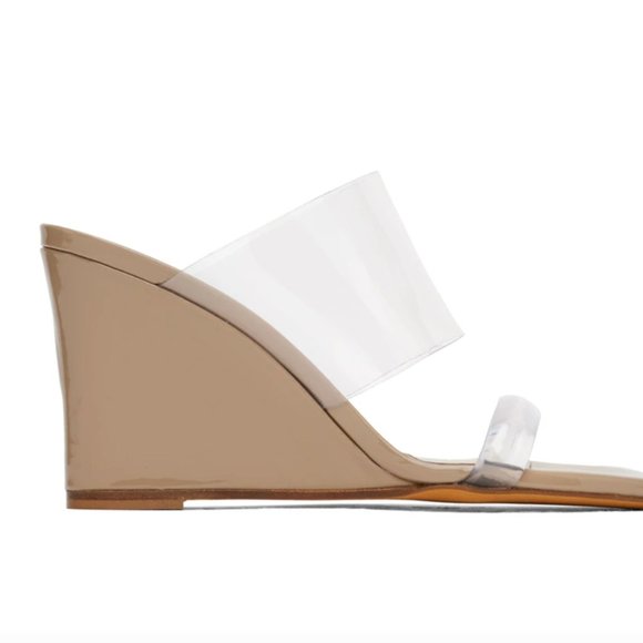 MARYAM NASSIR ZADEH Beige Olympia Heeled Sandals Size 38 - Picture 2 of 6